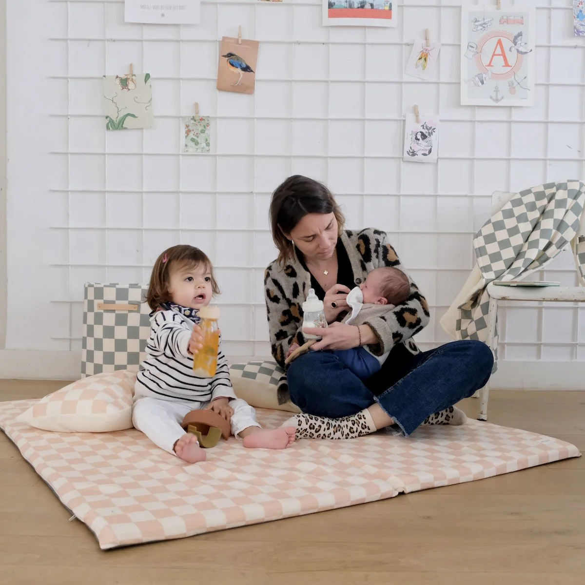 Tapis de vie Damier Barbe à Papa