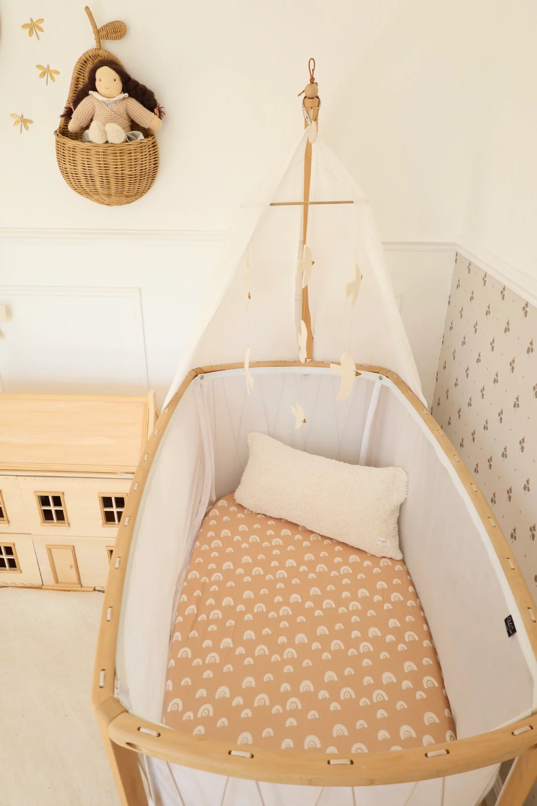 Drap Housse Arc en Pêche - Image 2