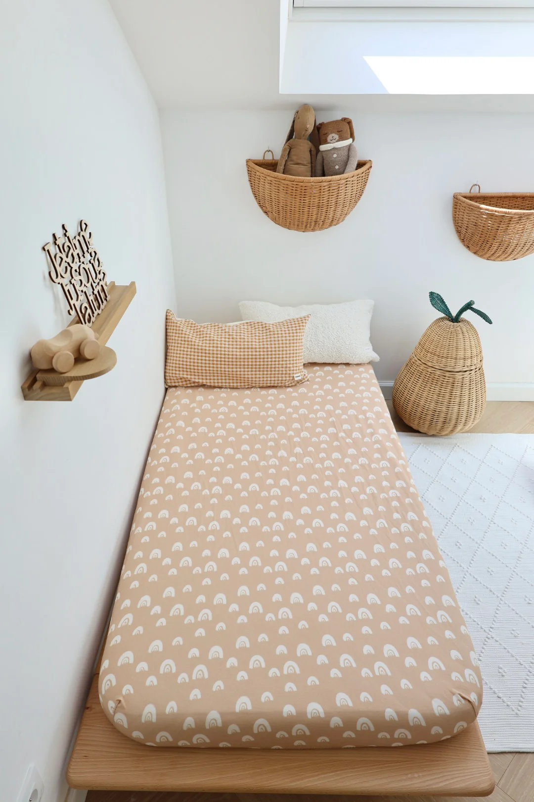 Drap Housse Arc en Pêche - Image 3