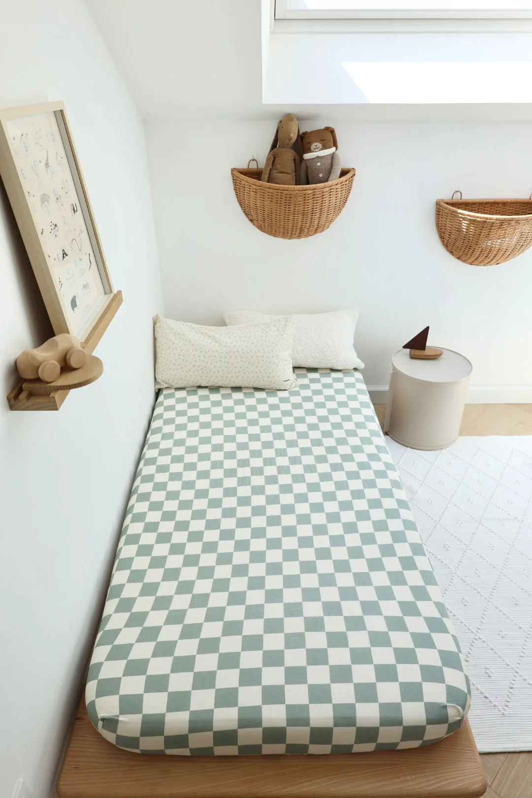 Drap Housse Damier Céladon - Image 2